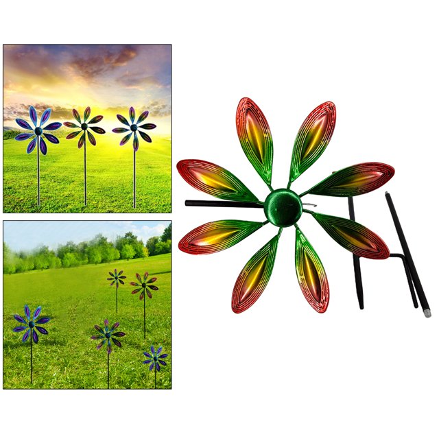 Juego de Jardín , Esculturas de Colector Al Aire Libre para Decoraciones de Patio de Césped de Jardín Soledad Spinner de viento