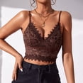 thumbnail image 4 of Women Summer Tops Women Sexy Clothes Rimless Bralette Push Up Sticky Bras Vest Sleeveless Backless Crop Top Club Vintage Bra Vest Workout Top Womens Camisole with Support Bra Warm College Brown M, 4 of 9