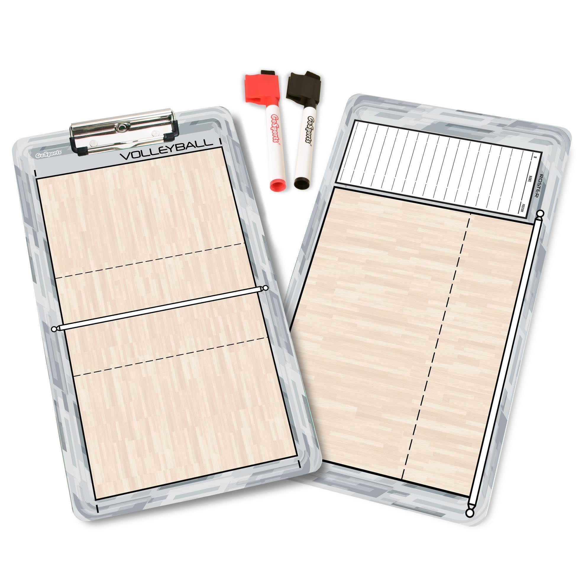 GoSports Volleyball Coaches Boards 2 Sided Premium Dry Erase Clipboards