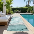 thumbnail image 6 of Addison Rugs Chantille Indoor/Outdoor Transitional Watercolors Teal Washable Runner Rug, 2'3" x 7'6", 6 of 6