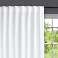 thumbnail image 4 of Bedding Craft White Cotton Tab Top Curtains – Semi Sheer Light Filtering Window Drapes, Machine Washable and Elegant Modern Design – Set of 2, 50"x63", 4 of 10