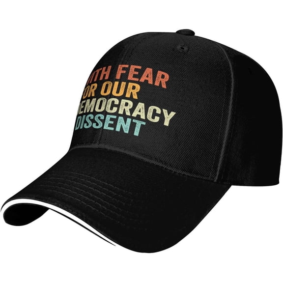 with Fear for Our Democracy I Dissent Hat Baseball Cap Trucker Cap for Men Women