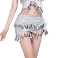 thumbnail image 4 of Pañuelo para la cadera para danza del vientre, falda para danza del vientre, faja con monedas, disfraz con plata/oro, 4 of 7