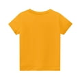 thumbnail image 5 of Jinhomg USA Flag Graphic Tees, Boys Girls Short Sleeves Crewneck Blouse Tops Kids 4Th of July Patriotic Shirts Yellow 120, 5 of 8