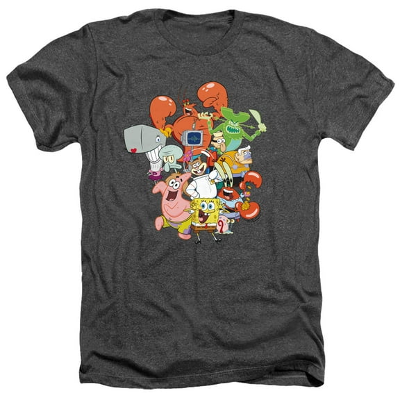Spongebob The Whole Gang Unisex Adult Heather T Shirt