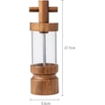 thumbnail image 2 of Manual Pepper or Salt Grinder Professional with Adjustable Coarseness Settings Seasoning Bottle Wooden for Bar Outdoor Kitchen Cooking Tools, 2 of 6