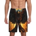 thumbnail image 1 of Saiise Cool Black Eagle Print Mens Pajama Shorts Drawstring Elastic Waistband Sleep Shorts Soft Comfy Lounge Pants with Pockets-Medium, 1 of 6