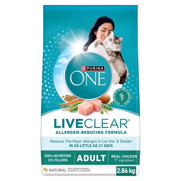 Purina ONE LiveClear Allergen-Reducing Formula With Real Chicken, Dry Cat Food, 2.86 kg