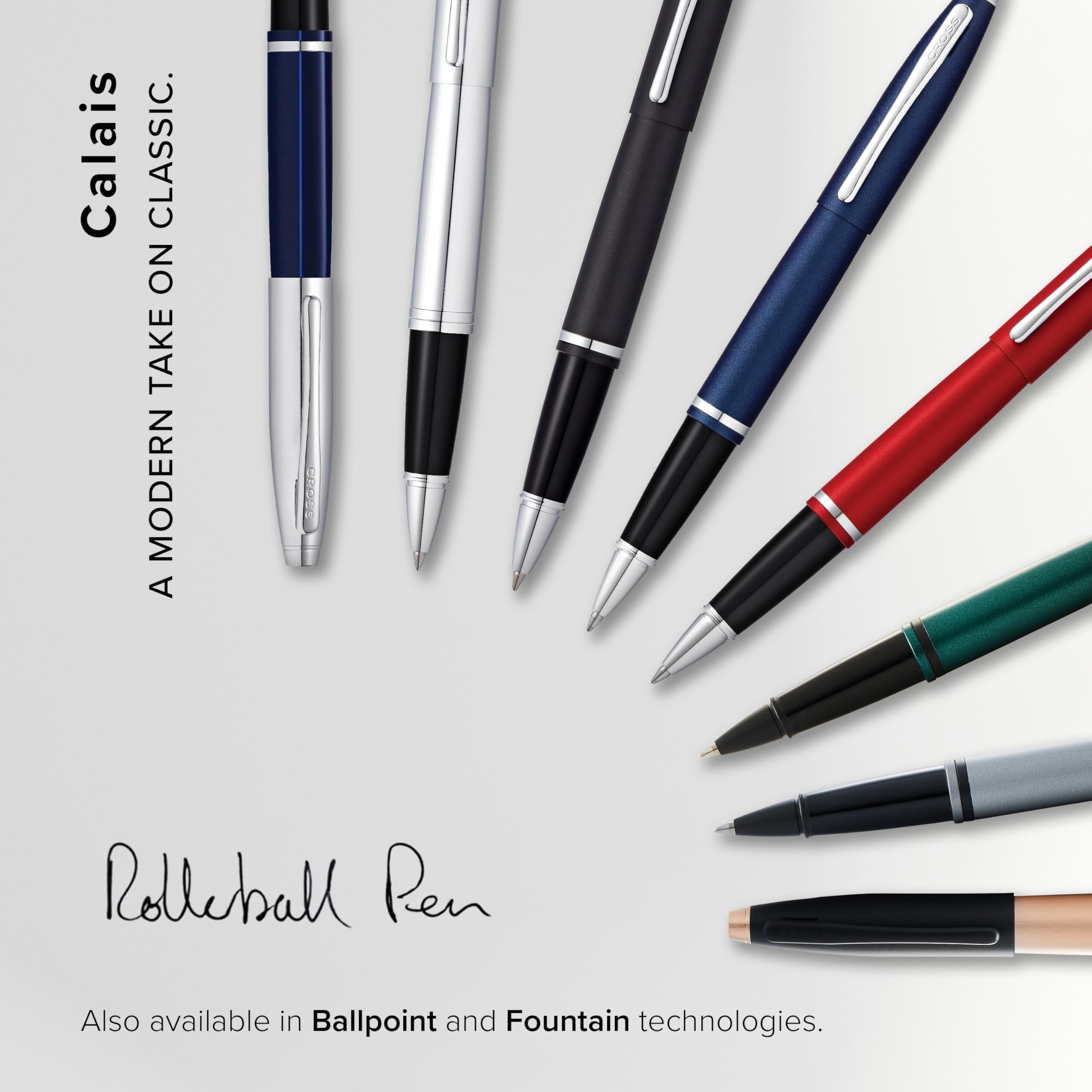 Cross Calais Refillable Gel Ink Rollerball Pen, Medium Rollerball, Includes Premium Gift Box - Matte Metallic Crimson