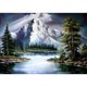 thumbnail image 1 of Taladro de diamante bosque alpino 5D DIY Kits de pintura decoración de pared redonda completa arte artesanal Hugtrwg Para estrenar, 1 of 9