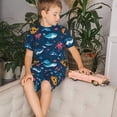 thumbnail image 4 of Fotbe Ocean Floor Animals Pijama Estampada de 2 Piezas para Niños – Ropa de Dormir de Manga Corta Cómoda para Niños y Niñas, Camiseta y Shorts de Algodón-3X-Large, 4 of 6