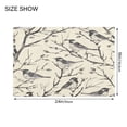 thumbnail image 4 of Bathroom Plush Absorbent Mat Combined U-Shaped Square Pad Bath Mat Fluffy Suitable For Bathroom Toilet Living Room Absorb Water Non-Slip Durable Twig Bird, 4 of 9