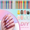 thumbnail image 4 of Nail Tools,Cheap Nail Stuff,Nail Art Graffiti Pen Set Drying Nail Art Color Painting Flower Marking Pen 2ml,Nail Kit for Beginners,Nail Practice Kit(A), 4 of 4