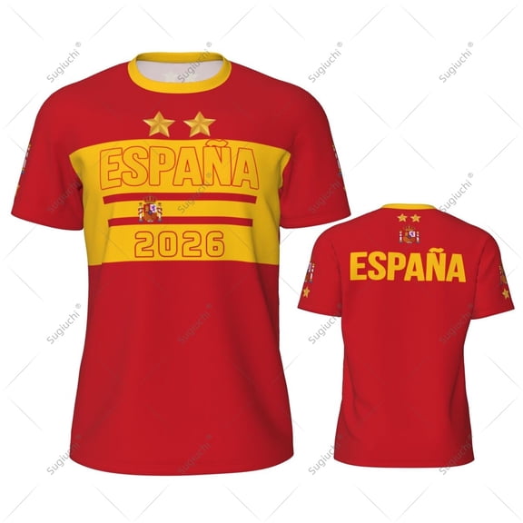 ESPANA Spain 2 Star 2026 Champions Men Sports T-shirt Women Tees jersey for Soccer Football Running Bike Tennis Fitness Fans