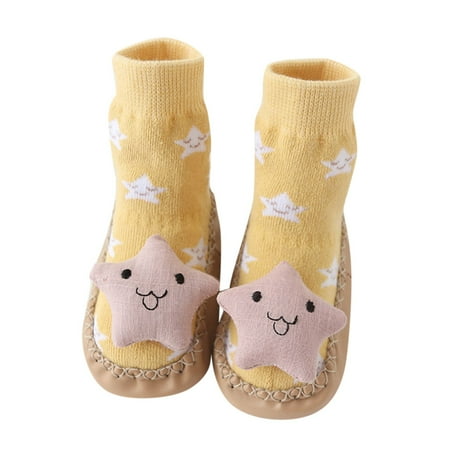 

Qufokar Baby Girl Winter Boots Size 3 Shoes Girls Cute Children Toddler Shoes Autumn And Winter Boys And Girls Floor Socks Shoes Flat Bottom Non Slip Warm Solid Color Star Cloud Shape