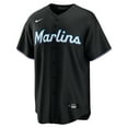 thumbnail image 2 of Men's Nike  Black Miami Marlins Alternate Replica Jersey, 2 of 3