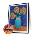 thumbnail image 4 of (CU072) Serie Flores Girasol Con Diamantes Completos Pintura Diamantes Cristal Con Forma Especial 30*40cm, 4 of 9