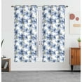 thumbnail image 4 of Margaret Josephs Blackout Curtains Printed Design 63 84 Inch Length 2 Panels Set Thermal Insulated Curtains for... Yellow - 38" x 63", 4 of 5