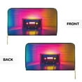 thumbnail image 3 of Neon Cassette Tape Wallet Women, Leather Bifold Multi Card Wallet, Women's Wallets, Long Purse, 3 of 7