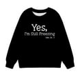thumbnail image 6 of ZCFZJW Yes, I'm Still Freezing Me 24:7 Kids Boys Girls Funny Letters Print Long Sleeve Crewneck Sweatshirts Casual Graphic T-Shirts Loose Lightweight Soft Cotton Blouse Black 9-10 Years, 6 of 6