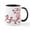 White/Black Inside, variant on CafePress - Cherry Blossom Owl Mug - 11 oz Ceramic Mug - Novelty Coffee Tea Cup