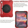 thumbnail image 3 of iPad 10.9 inch Case 2022, Allytech 360 Degree Rotatable Kickstand Pencil Holder Protective Case with Adjustable Detachable Shoulder Strap Kids-Friendly Case for iPad 10th Gen 2022, Red + Black, 3 of 8