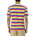 thumbnail image 3 of Lars Amadeus Men's Vintage Crew Neck Short Sleeve Striped T-shirt, 3 of 6