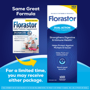 Florastor Unisex Daily Probiotic Supplement Capsules for Digestive Health, 100 Count