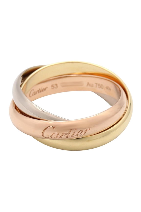 Pre-Owned Cartier Trinity Ring - Ring/Finger Jewelry 18K (Yellow Gold), 18KWG (White 18KPG...