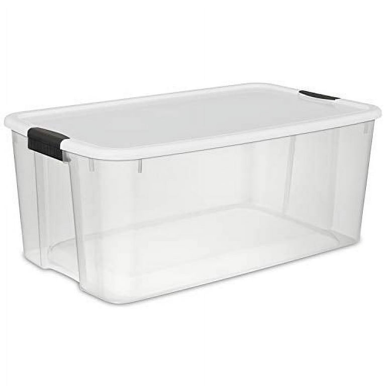 Sterilite 19909804 Ultra Latch Box, 116 Quart/110 Liter, Clear