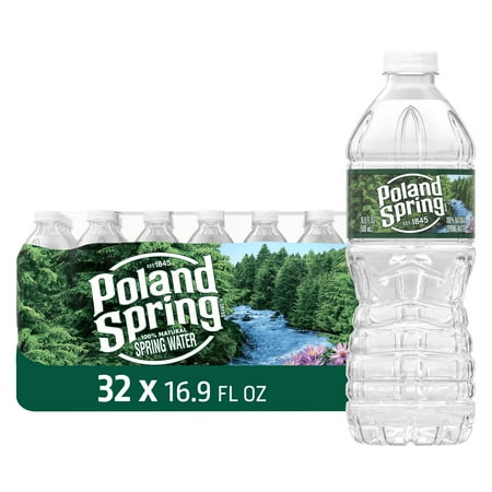 Poland Spring Maine Spring Water, 16.9 Fl Oz, 32-Pack Plastic Bottles