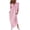 Hot Pink, variant on Eawtki Women's Lapel Collar Three Quarter Roll Sleeve Maxi Striped Linen Shirt Dress Half Front Zip Placket Side Patch Pockets Loose Vacation Cover Up Dress