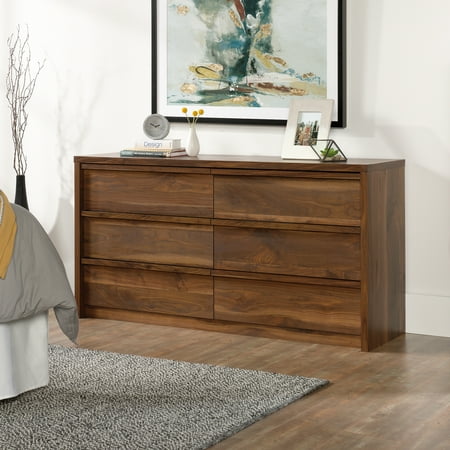 Sauder Harvey Park Dresser Grand Walnut Finish Walmart Com