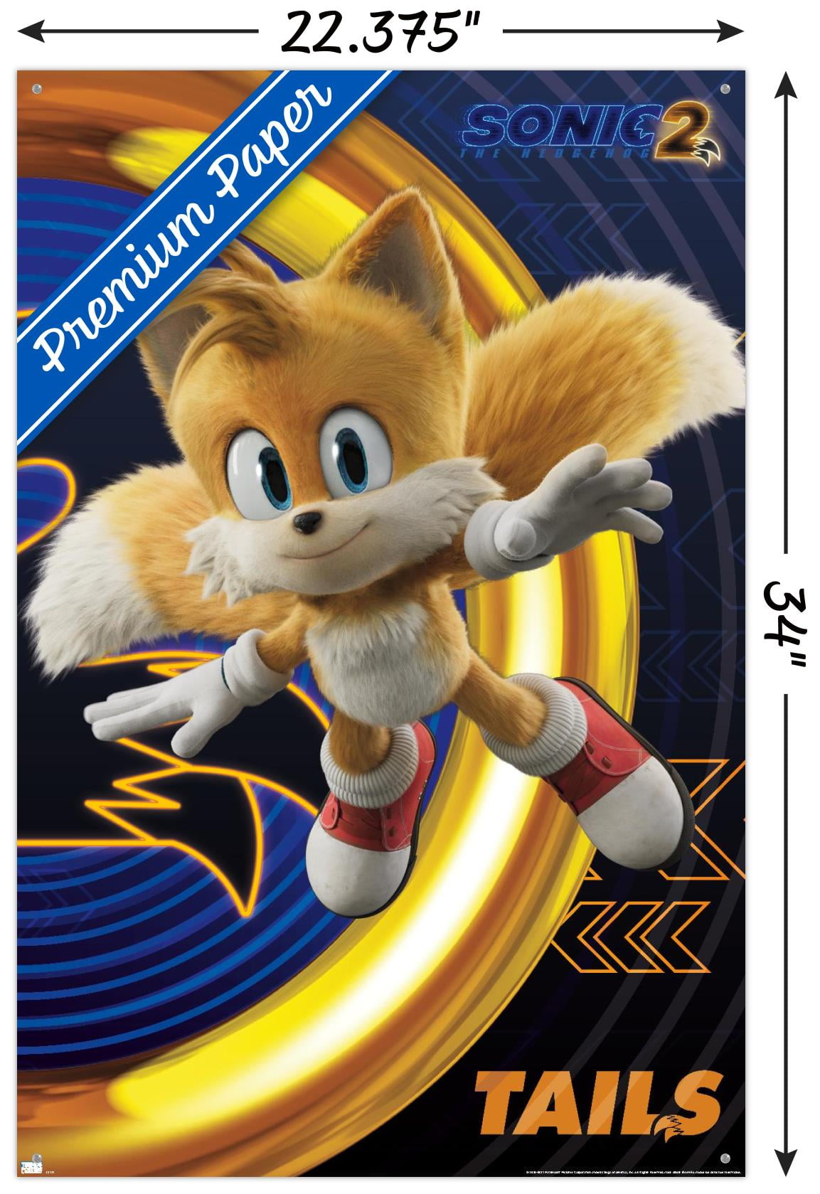 Sonic The Hedgehog 2 - Tails Wall Poster, 22.375 x 34 