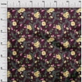 thumbnail image 2 of oneOone Viscose Chiffon Fabric Watercolor Leaves & Peony Floral Decor Fabric Printed BTY 42 Inch Wide, 2 of 4