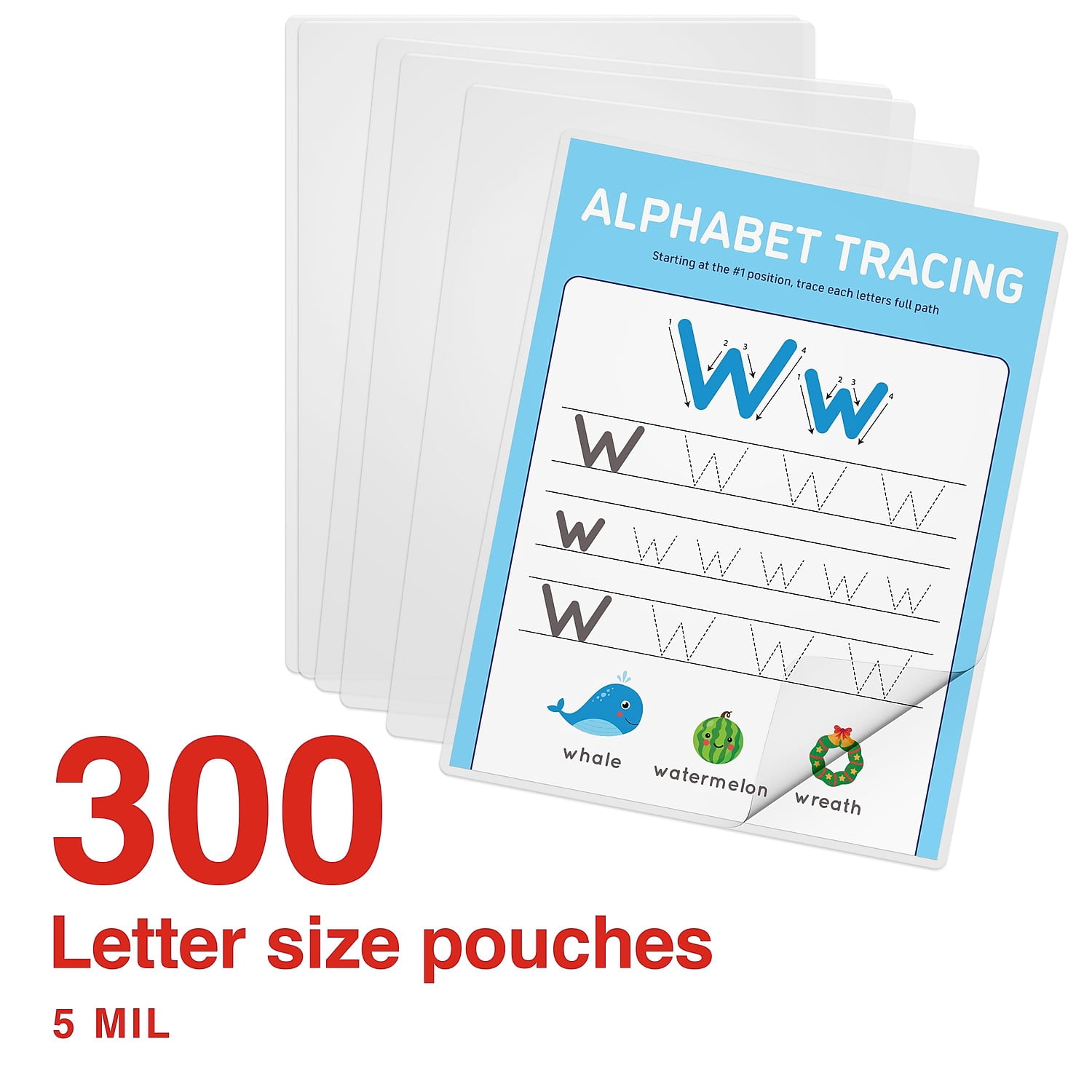 MyOfficeInnovations 5 mil Thermal Laminating Pouches Letter 300 pack 2425553