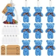 thumbnail image 1 of 10 mini ositos de peluche para baby shower, pequeños osos de peluche a granel, mini osos de peluche de 4,7 pulgadas con etiquetas de agradecimiento y bolsas de organza, recuerdos de fiesta, 1 of 7