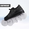 thumbnail image 5 of LARNMERN Steel Toe Shoes Men Slip On Lightweight Comfortable Lounging Walking Sneakers Steel Toe Loafers Black Grey 7.5, 5 of 7