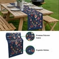 thumbnail image 5 of Navy Blue Flowers Table Runner - 48 Inch Long, Kitchen Dining Table Runner Dresser Scarves, Spring Vintage Floral Leaves Farmhouse Farmhouse Decor for Coffee Tables Wedding Party Banquet, 5 of 8