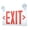 White / Red, variant on Rp Lighting And Fans Rxel37-1 12" Standard Led Green Double Face Exit Emergency Combo