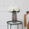 thumbnail image 5 of White Hydrangea Artificial Flowers Realistic 5Pcs Single Long Stem Faux Silk Hydrangea Bouquets for Party Wedding Centerpieces Home Office Decor, 5 of 5