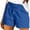 Blue, variant on VBVC Women's Drawstring Elastic Waist Shorts,Straight Leg Breathable Shorts For Women,Ladies Summer Casual Comfy Hiking Shorts with Pockets,Army Green,S-2XL