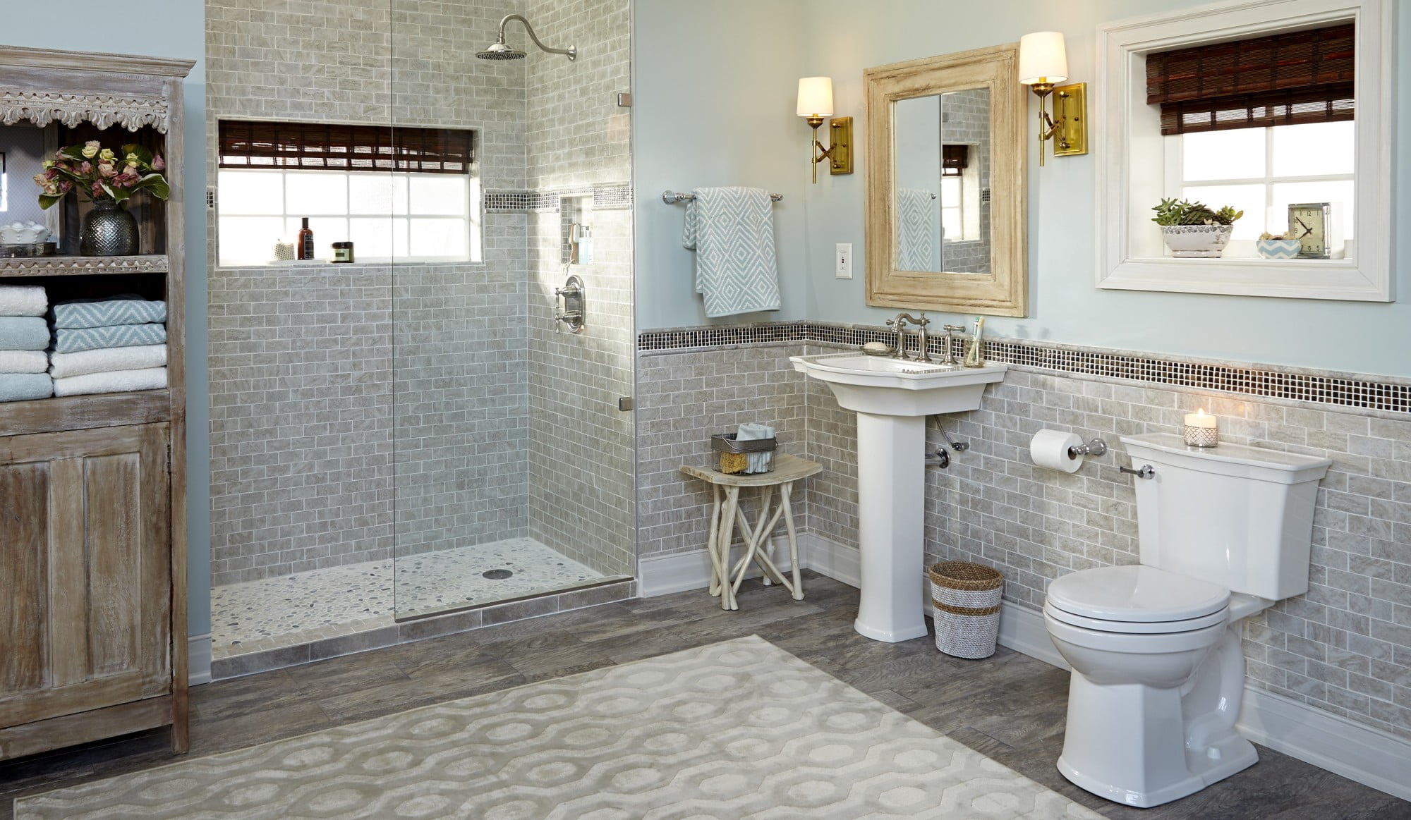 American Standard 0900001.222 Estate 24" Pedestal Bathroom Sink Only - Off White
