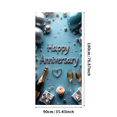 thumbnail image 3 of Happy Anniversary Day Banner Backdrop Decoration Celebration Party Supplies Balloon Gift Cupcake Display Event Background Decor Scene, 3 of 4