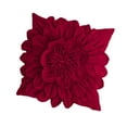 thumbnail image 4 of menolana 3D Flower Throw Pillow Cover ,Xmas Cushion Floral Cover ,19.69 x19.69 inch Flowers Pillow Case for Festival ,Couch Decoration Red Square, 4 of 8