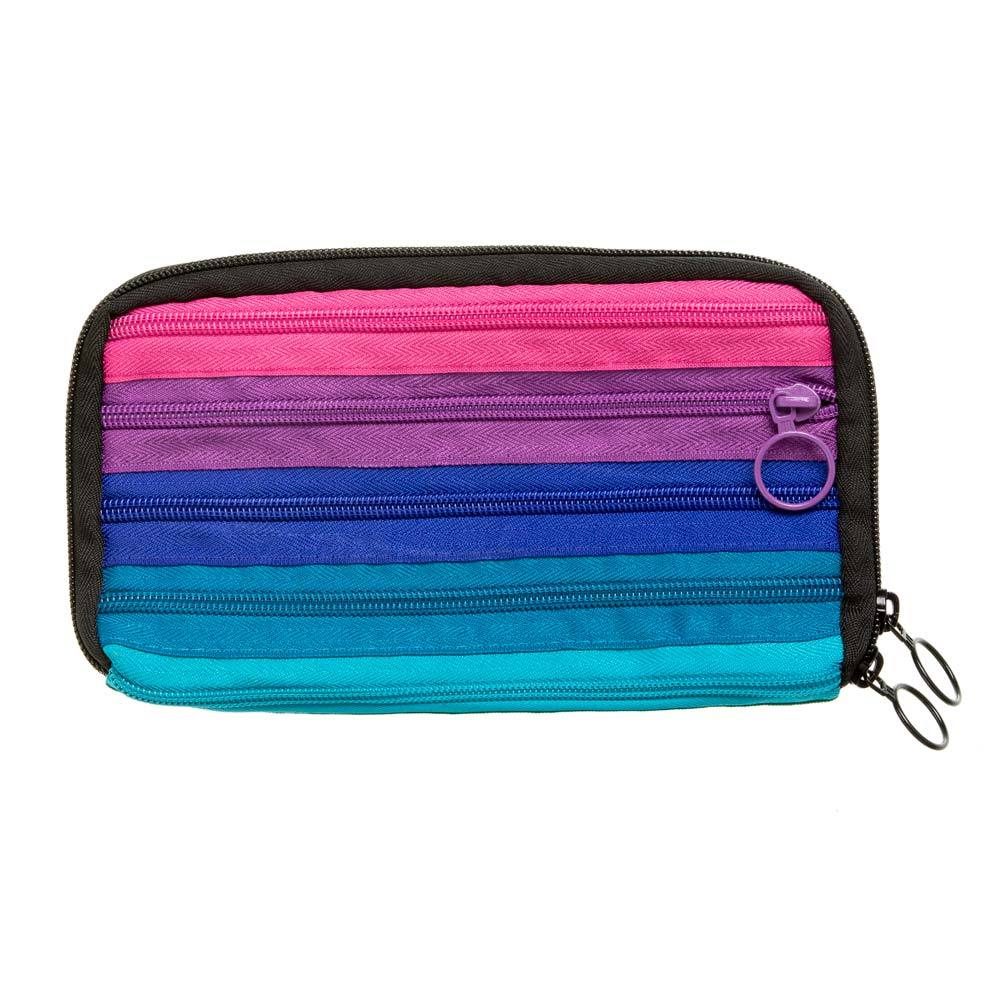 ZIPIT Colors Pencil Case | Rainbow Organizer Pouch with 3 Compartments | Large Capacity Storage