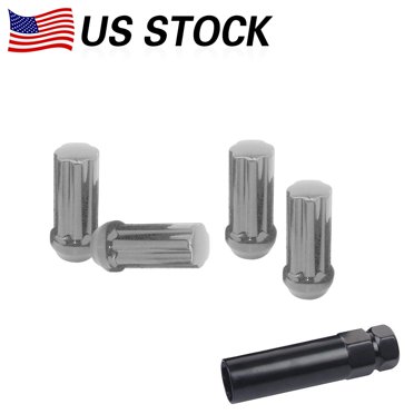 32 Black 7 Spline Lug Nuts – 14x1.5 For 8 Lug Chevy GMC 2500 3500 HD Duramax