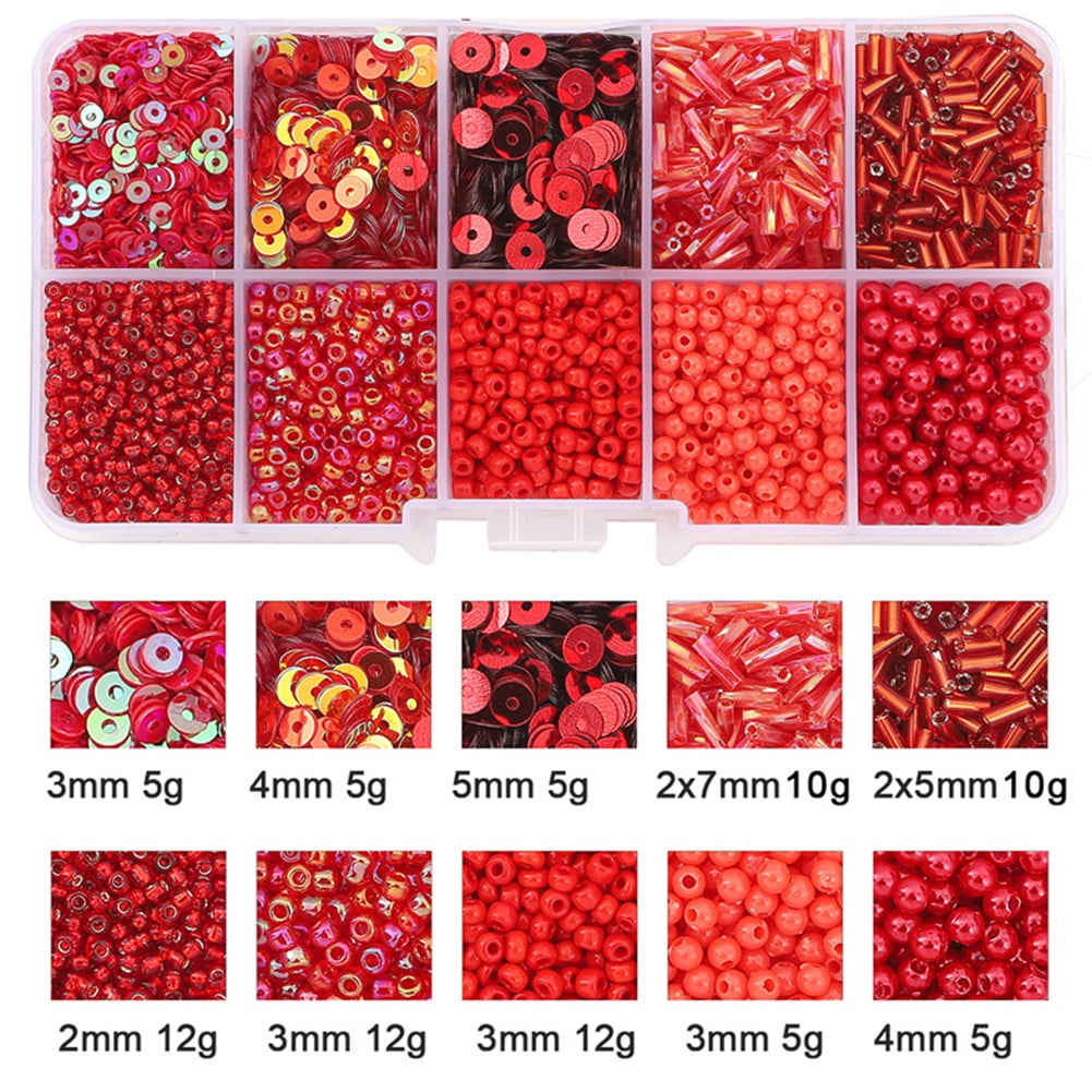 GLFSIL Mini Jewelry Crafts Kit DIY Bracelet Bulk Beads Rice Beads For