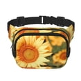 thumbnail image 1 of Balery Golden Sunflower In Field Mochila Cinturón para Mujeres y Hombres, Bolsa de Cintura Impermeable de Doble Capa con Correa, 1 of 9