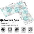 thumbnail image 6 of Anti-Fatigue Kitchen Rugs Set of 2, Kitchen Mats for Floor, Boho Non-Slip Rubber Cushioned Standing Mat, Teal Kitchen Rugs for Kitchen, Floor Home, Office, Sink, 17'''' x 47'''' + 17'''' x 30'''', 6 of 6